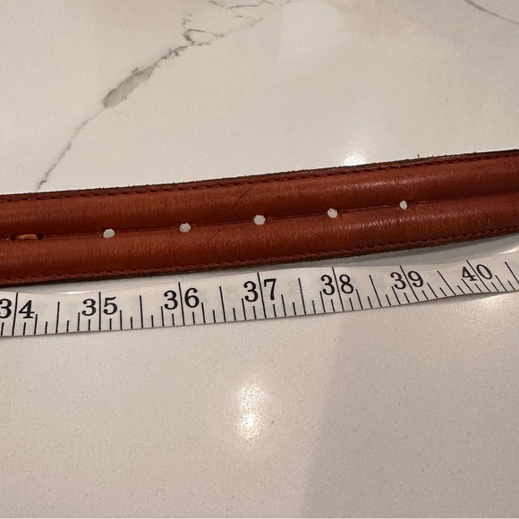 Unbranded Mens Cognac Brown Genuine Leather Handmade Belt Size 36 Made In Turkey - Picture 9 of 10